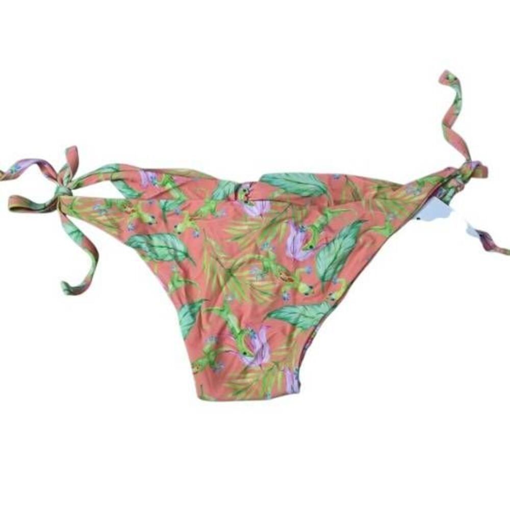 Fused Hawaii Women's Size XL Coral Green Lizard Print String Bikini Bottoms